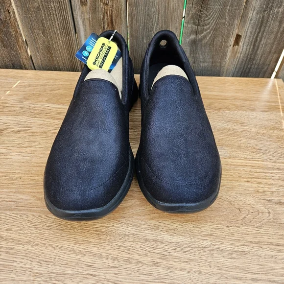 Skechers Womens  Black and Tan Slip-On Loafers Size 9.5 - Picture 5 of 16